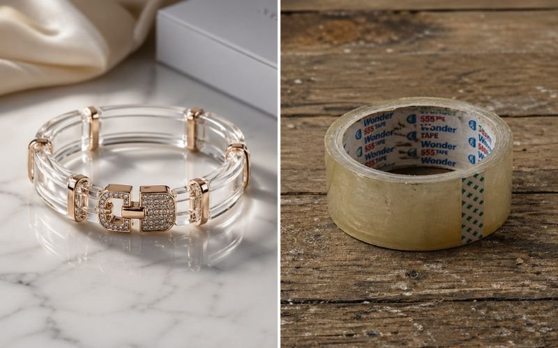Balenciaga tape bracelet vs normal tape price comparison
