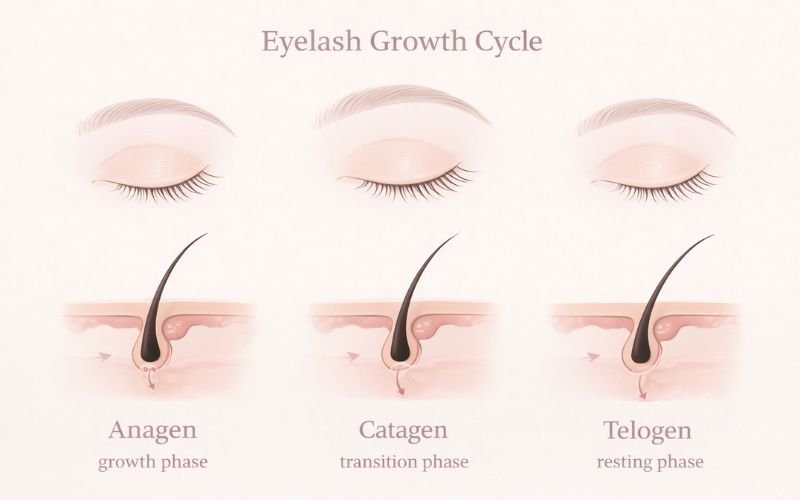 eyelash growth cycle diagram natural lash health explanation
