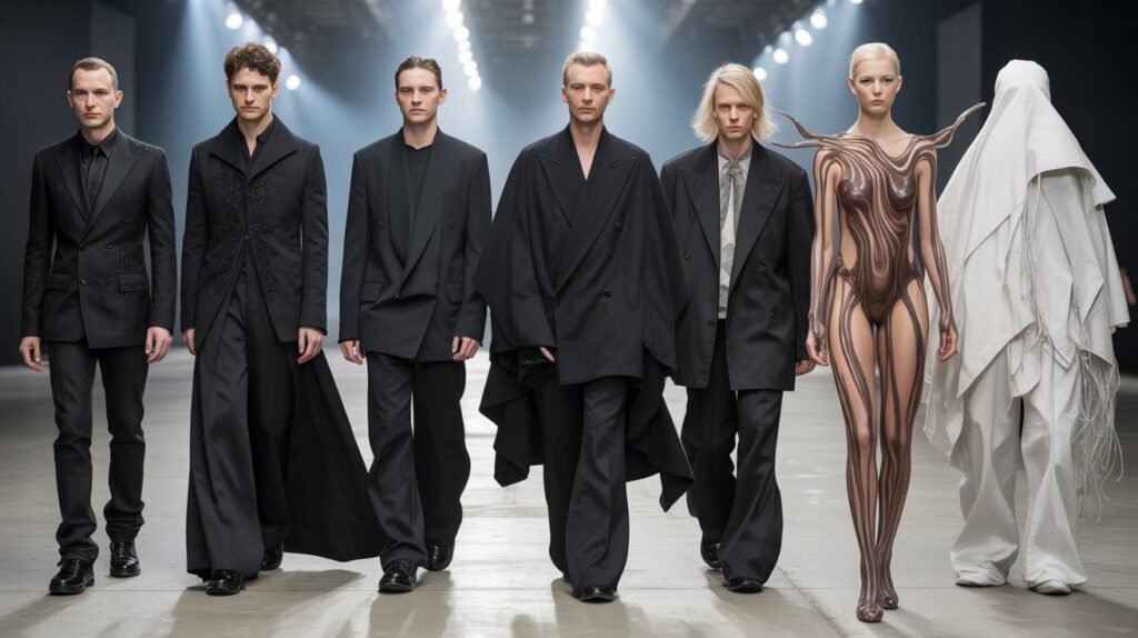 Iconic avant-garde fashion designers showcasing bold designs