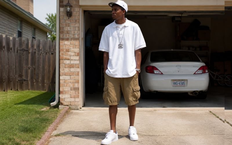 Casual 2000s men’s fashion outfit