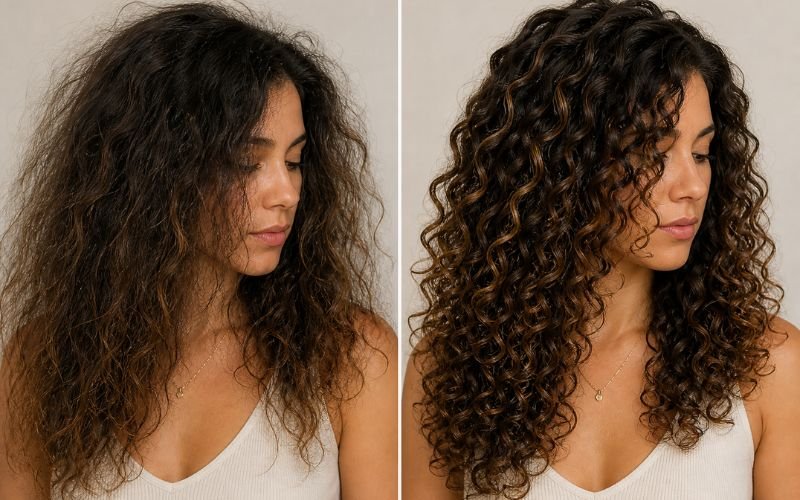 healthy vs dry black hair difference

