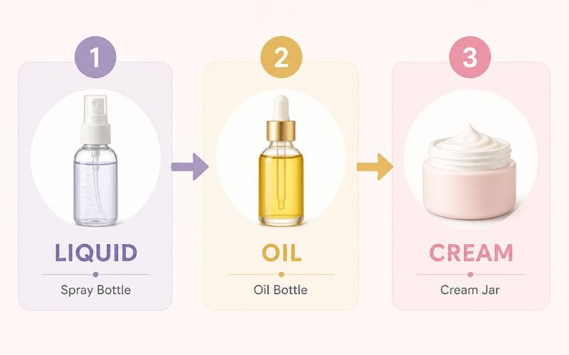 LOC method liquid oil cream steps hair routine
