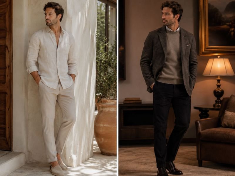 summer and winter smart casual outfits for restaurant dress code
